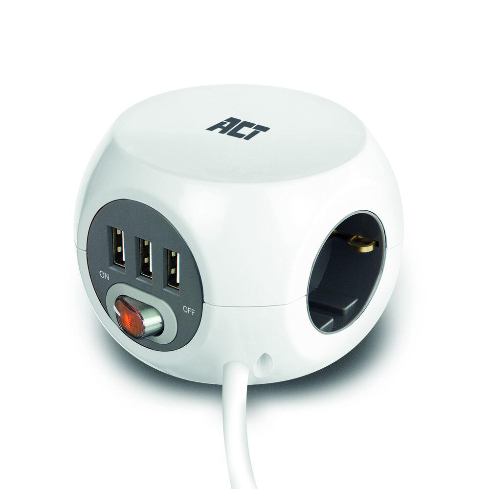 AC2410 Stekkerdoos + USB-A