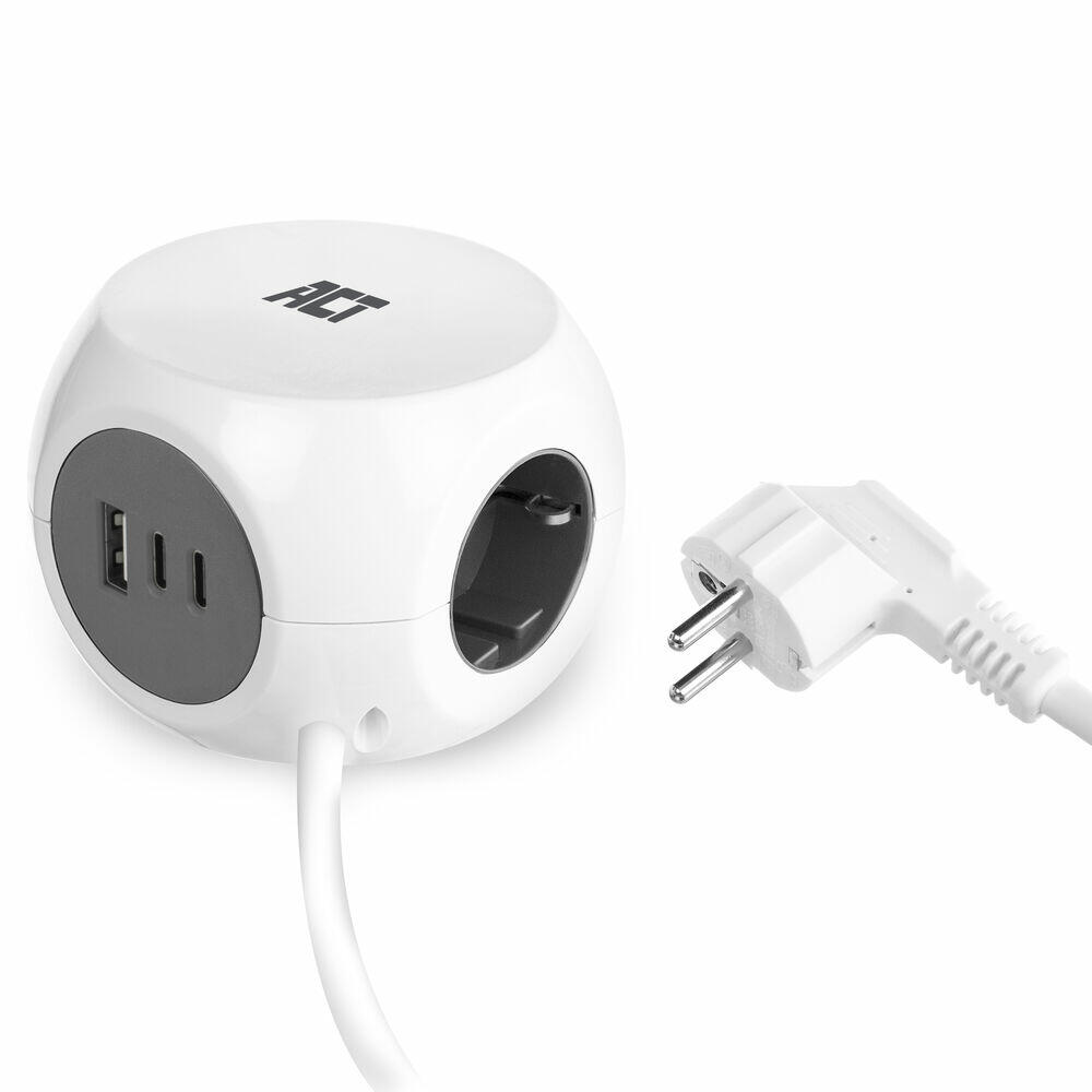 AC2420 Stekkerdoos + USB-C/A