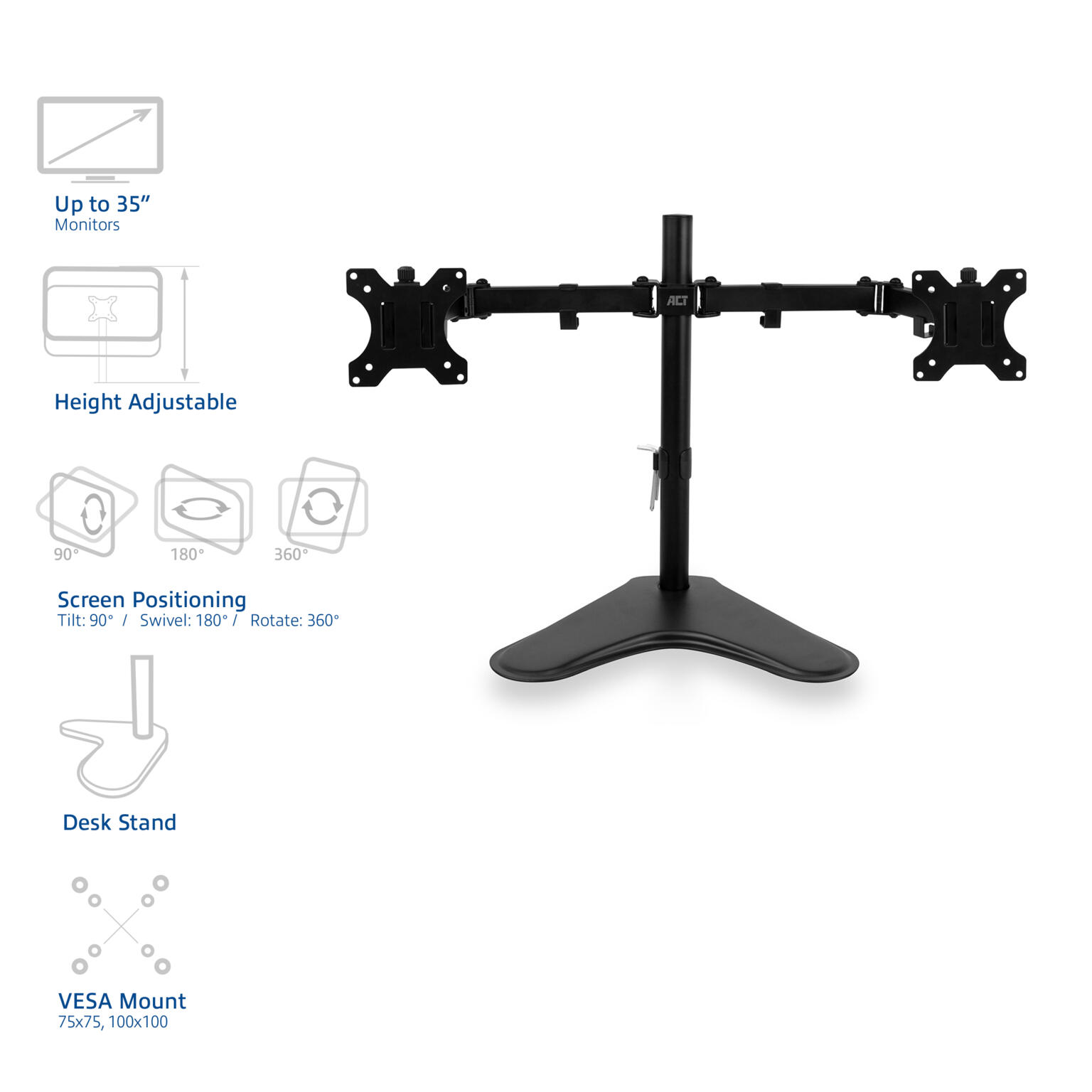 AC8320 dubbele monitorsteun