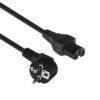 CEE 7/7 naar C15 1m kabel zwart