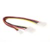 Molex naar 2x Molex (mini) 4-pin M/F