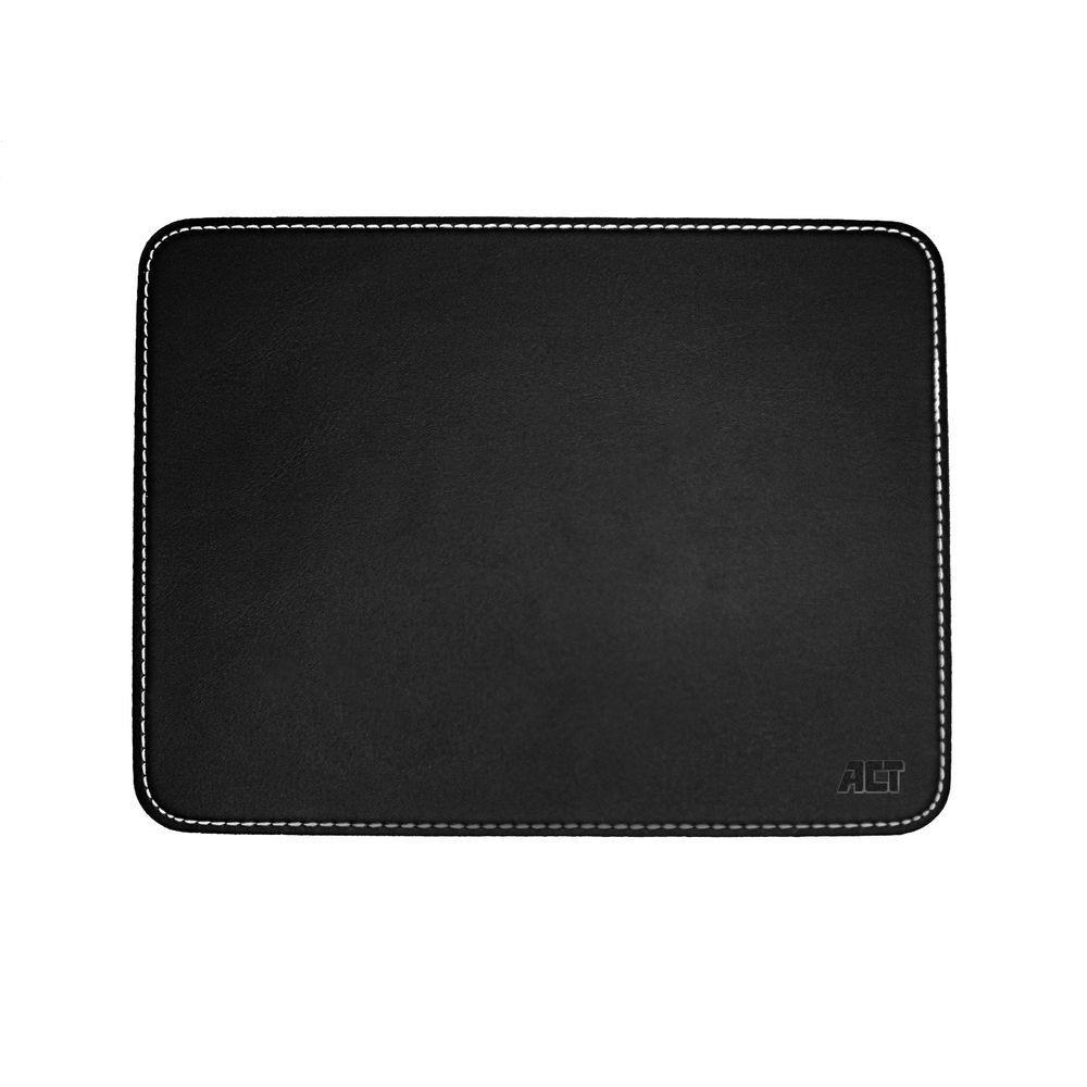 Muismat lederlook zwart