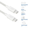 USB-C kabel 1m wit
