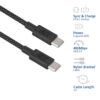USB-C kabel 1m zwart