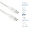 USB-C kabel 240W 2m wit