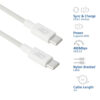 USB-C kabel 2m wit
