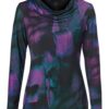 Abby Print Top Zwart / Paars