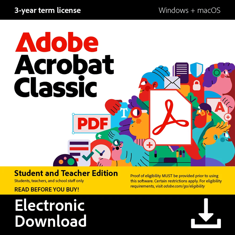 Adobe Acrobat Classic Student/Docent 3 Jaar - Digitaal