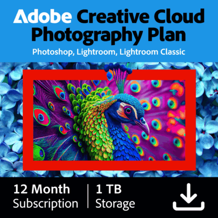 Adobe Creative Cloud Photography Plan 1 Jaar + 1TB Cloudopslag - Digitaal