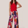 Aiden Print Broek Plum / Multi