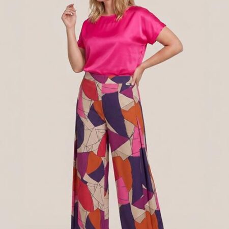 Aiden Print Broek Plum / Multi Maxi