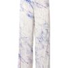 Aiden Print Broek Wit / Navy