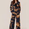 Aiden Print Broek Zwart / Goud