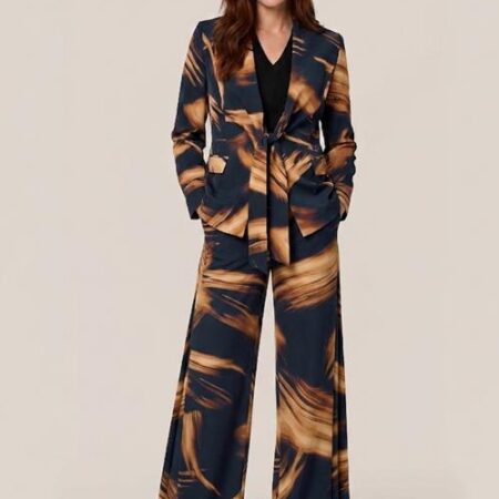 Aiden Print Broek Zwart / Goud