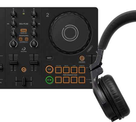AlphaTheta DDJ-FLX2 + Pioneer DJ HDJ-CUE1