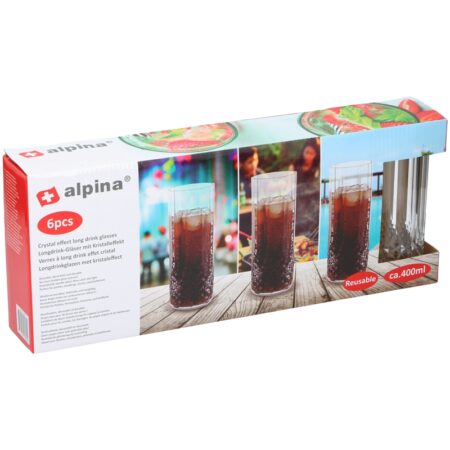 Alpina glazen kunststof 400ml 6dlg | Alpina