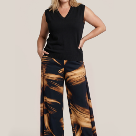 Althea Top Zwart Maxi