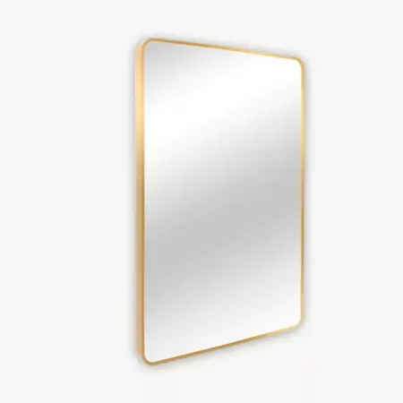 Alu spiegel 50x70cm goud Julia curved