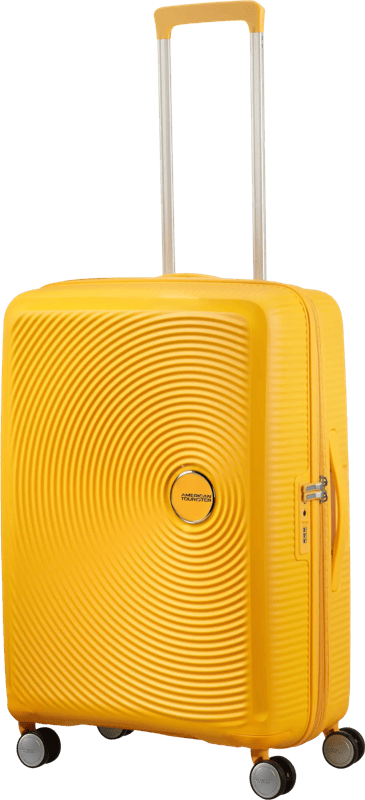 American Tourister Soundbox Expandable Spinner 67cm Golden Yellow