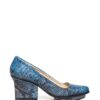 Anne Pump Oceaan Blauw Python Print