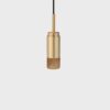 Donya Onyx Cylinder Hanglamp - Amberkleurige kap - Geborsteld messing