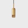 Donya Onyx Cylinder Hanglamp - Amberkleurige kap - Goud PVD