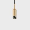 Donya Onyx Cylinder Hanglamp - Gemixte kap - Geborsteld messing