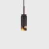 Donya Onyx Cylinder Hanglamp - Gemixte kap - Gebruind koper