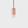 Donya Onyx Cylinder Hanglamp - Witte kap - Geborsteld koper