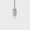 Donya Onyx Cylinder Hanglamp - Witte kap - Geborsteld roestvrij staal