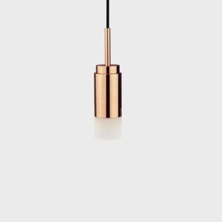 Donya Onyx Cylinder Hanglamp - Witte kap - Gepolijst koper