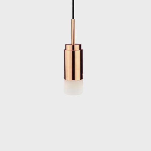 Donya Onyx Cylinder Hanglamp - Witte kap - Gepolijst koper
