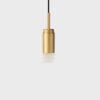 Donya Onyx Cylinder Hanglamp - Witte kap - Goud PVD