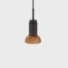 Donya Onyx Moon Hanglamp - Amberkleurige kap - Gebruind koper