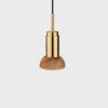 Donya Onyx Moon Hanglamp - Amberkleurige kap - Gepolijst messing
