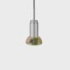 Donya Onyx Moon Hanglamp - Gemixte kap - Geborsteld roestvrij staal