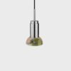 Donya Onyx Moon Hanglamp - Gemixte kap - Gepolijst roestvrij staal
