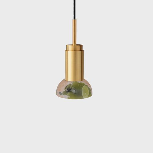 Donya Onyx Moon Hanglamp - Gemixte kap - Goud PVD