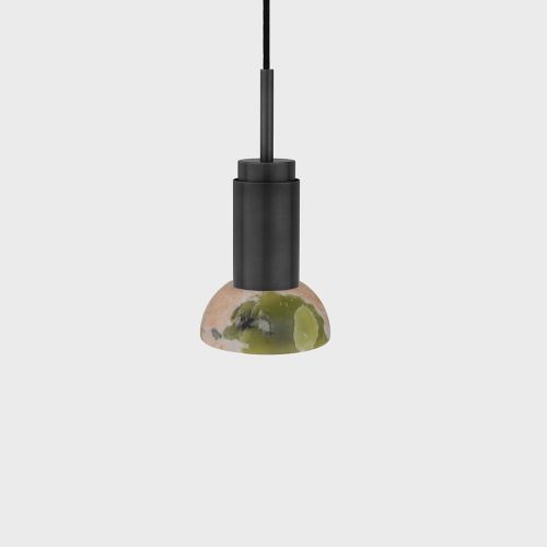 Donya Onyx Moon Hanglamp - Gemixte kap - Zwart PVD