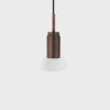 Donya Onyx Moon Hanglamp - Witte kap - Gebruind messing