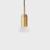 Donya Onyx Moon Hanglamp - Witte kap - Goud PVD