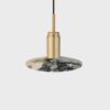 Donya Onyx Solar Hanglamp - Gemixte kap - Geborsteld messing
