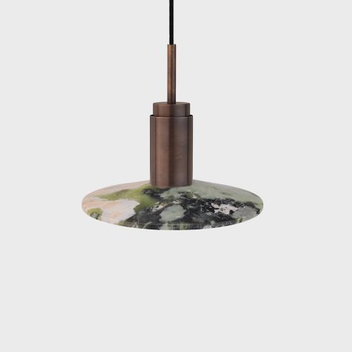 Donya Onyx Solar Hanglamp - Gemixte kap - Gebruind messing