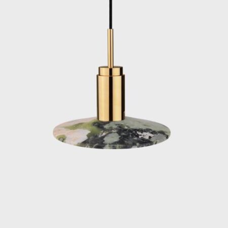 Donya Onyx Solar Hanglamp - Gemixte kap - Gepolijst messing
