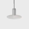 Donya Onyx Solar Hanglamp - Witte kap - Geborsteld roestvrij staal