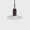 Donya Onyx Solar Hanglamp - Witte kap - Gebruind koper