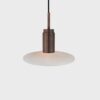 Donya Onyx Solar Hanglamp - Witte kap - Gebruind messing