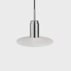 Donya Onyx Solar Hanglamp - Witte kap - Gepolijst roestvrij staal