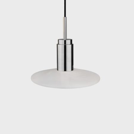 Donya Onyx Solar Hanglamp - Witte kap - Gepolijst roestvrij staal