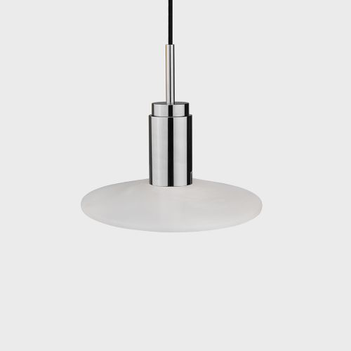 Donya Onyx Solar Hanglamp - Witte kap - Gepolijst roestvrij staal